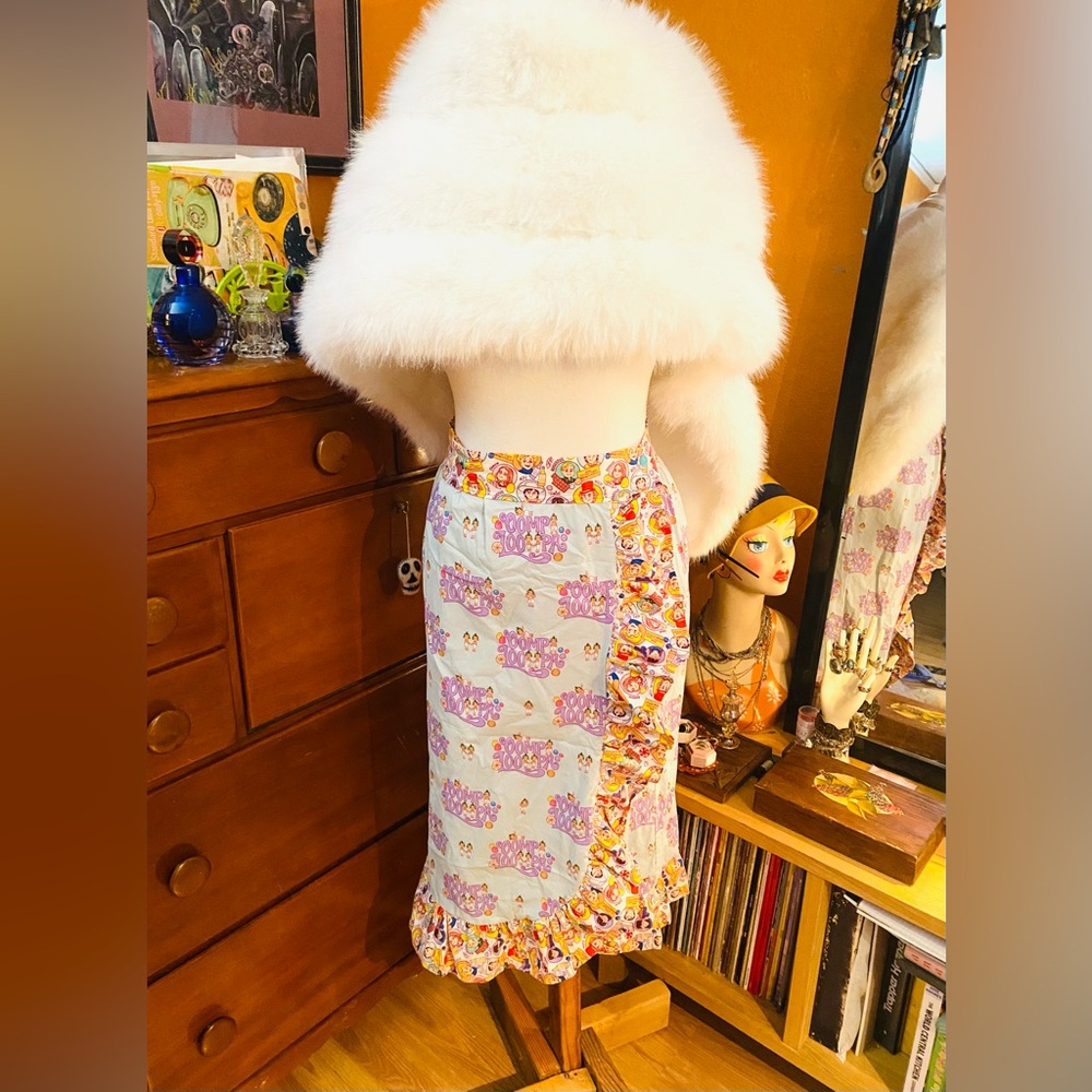 Wonderfull Willie Wonka Wrap Skirt. Handmade. 100% cotton.